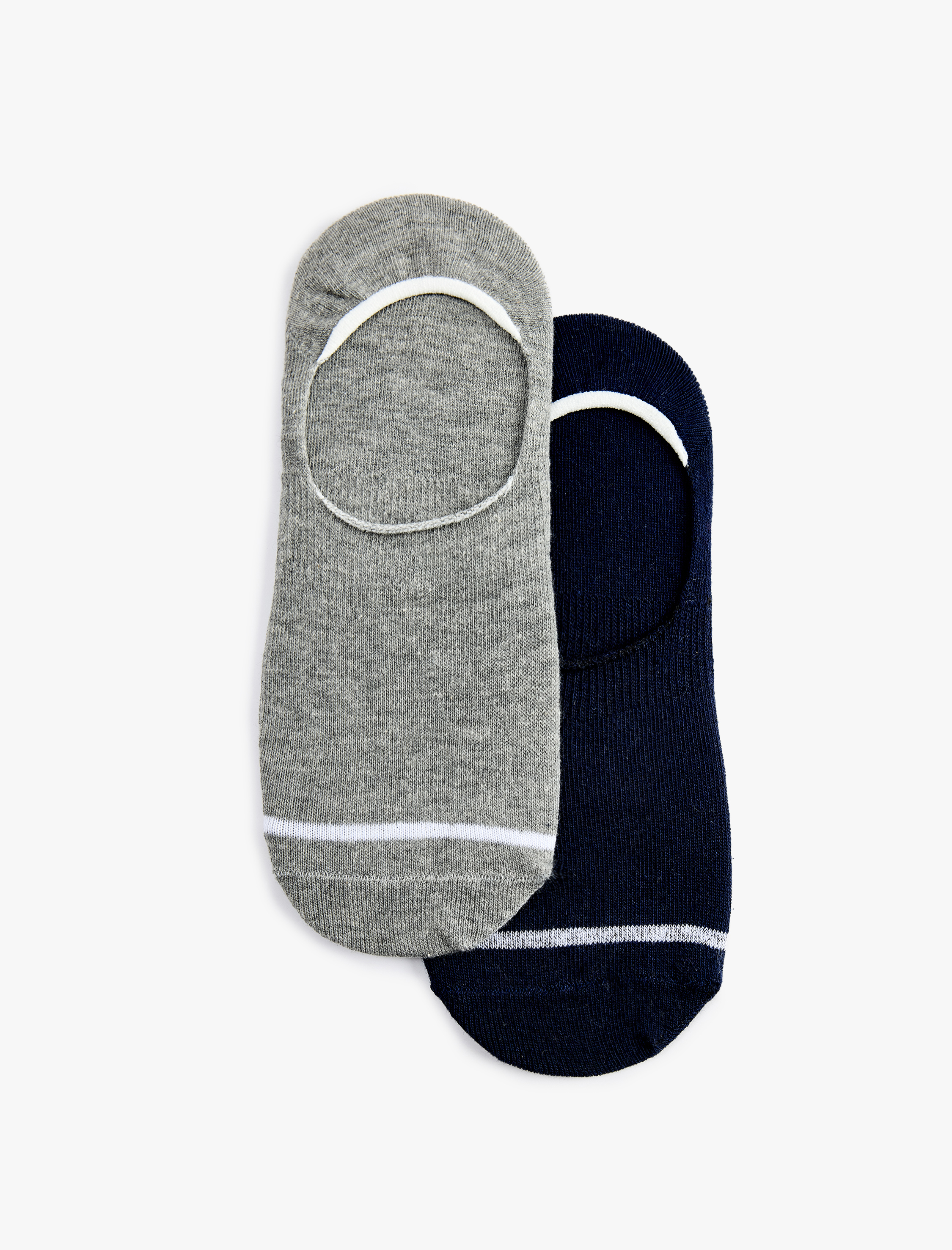  Erkek Çizgi Detaylı 2'li Spor Çorap Seti