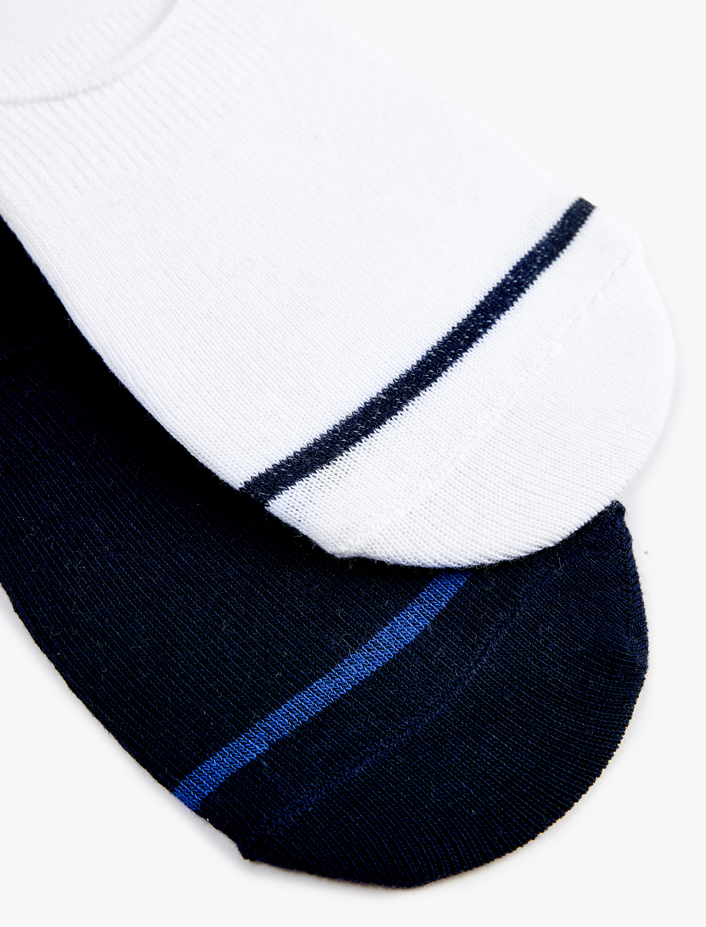  Erkek Çizgi Detaylı 2'li Spor Çorap Seti
