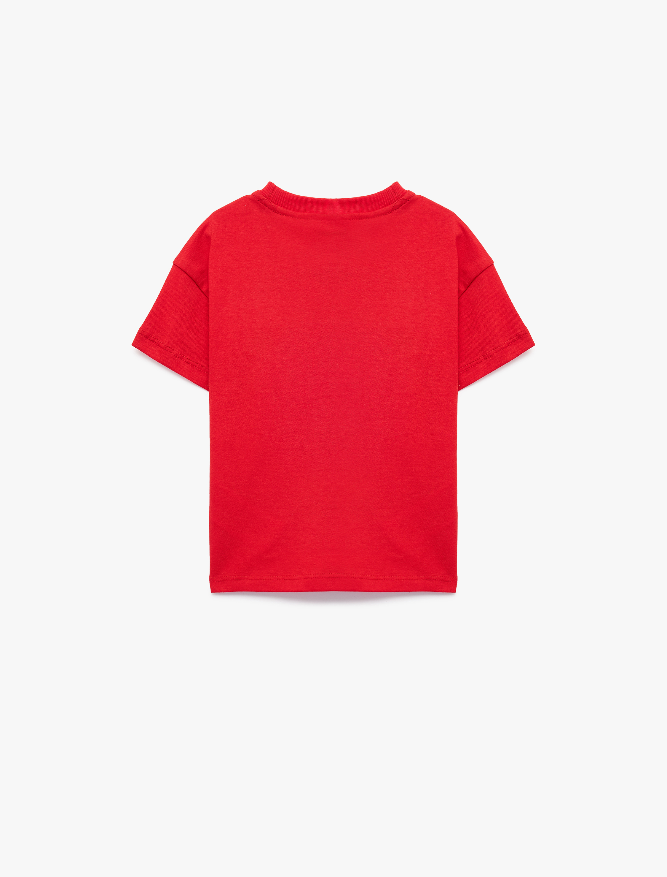  Erkek Bebek Pamuklu Kısa Kollu Bisiklet Yaka Nakışlı Tişört