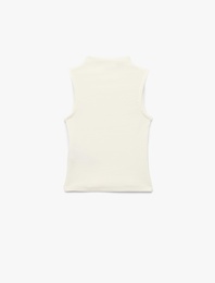 Kolsuz Modal Karışımlı Ribanalı Dik Yaka Atlet