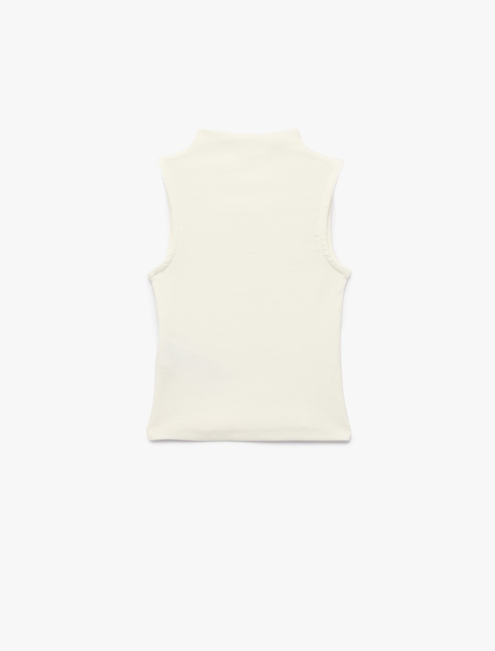 Kız Çocuk Kolsuz Modal Karışımlı Ribanalı Dik Yaka Atlet