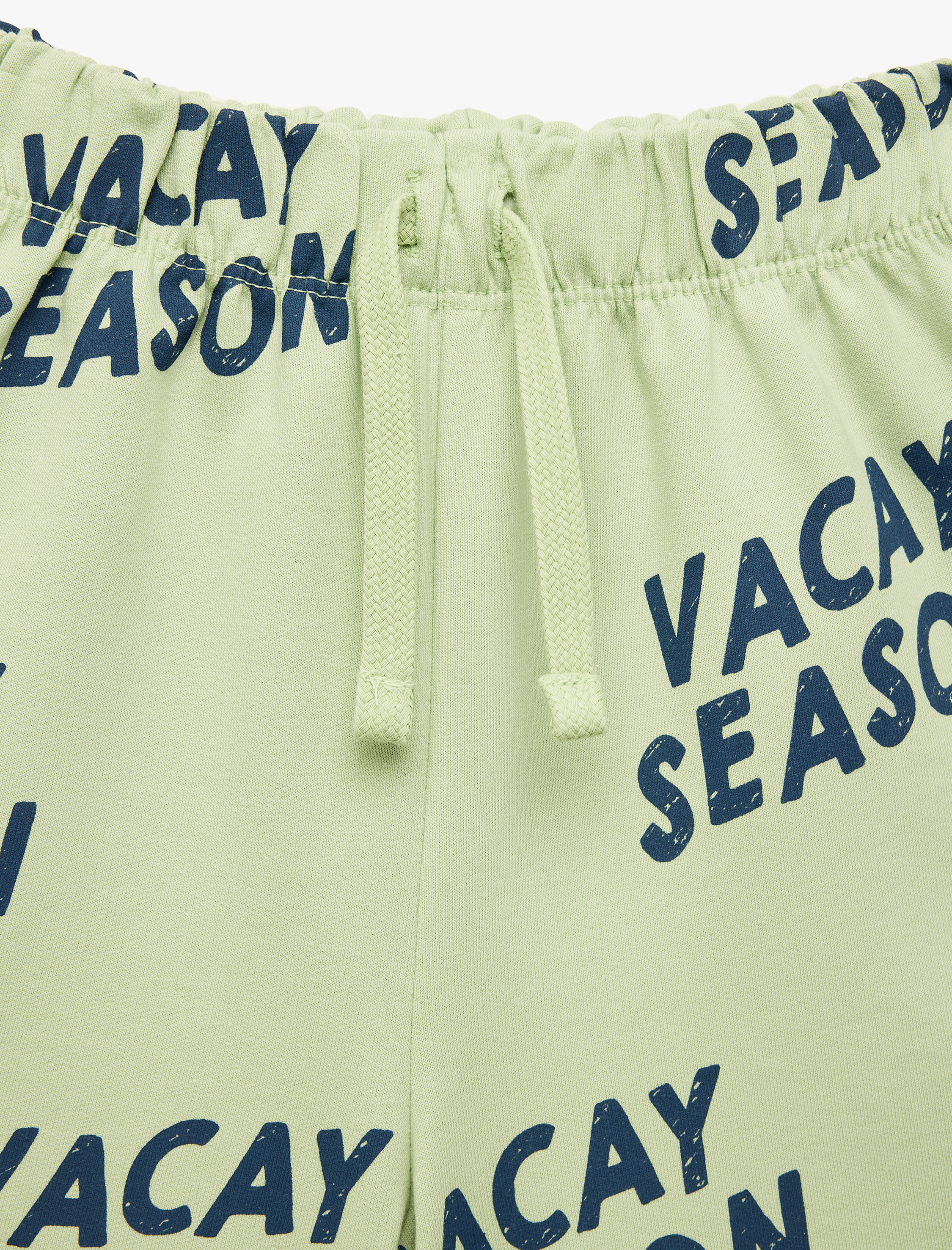  Erkek Bebek Baskı Detaylı Beli Lastikli Pamuklu Şort