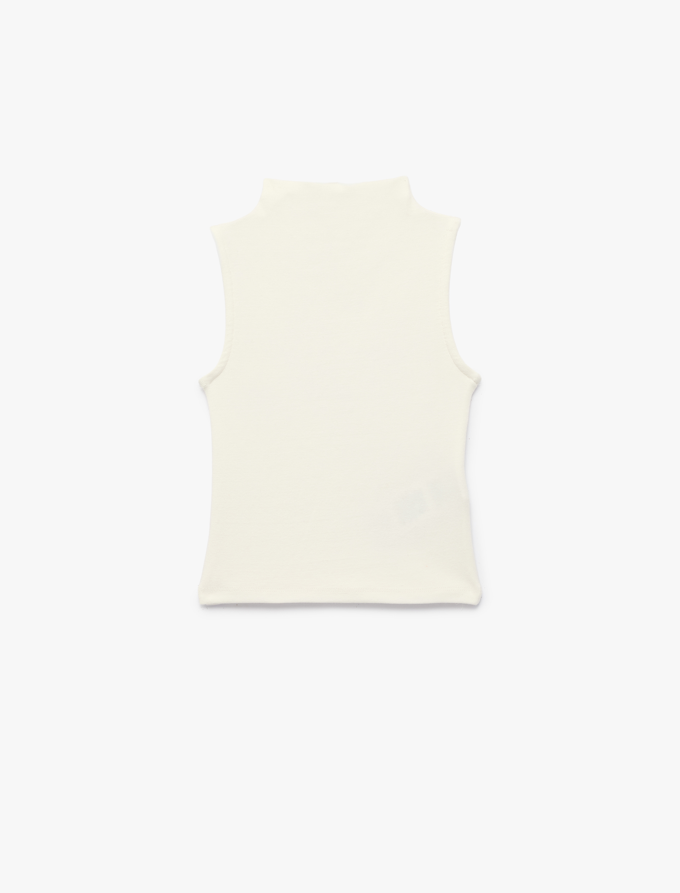  Kız Çocuk Kolsuz Modal Karışımlı Ribanalı Dik Yaka Atlet