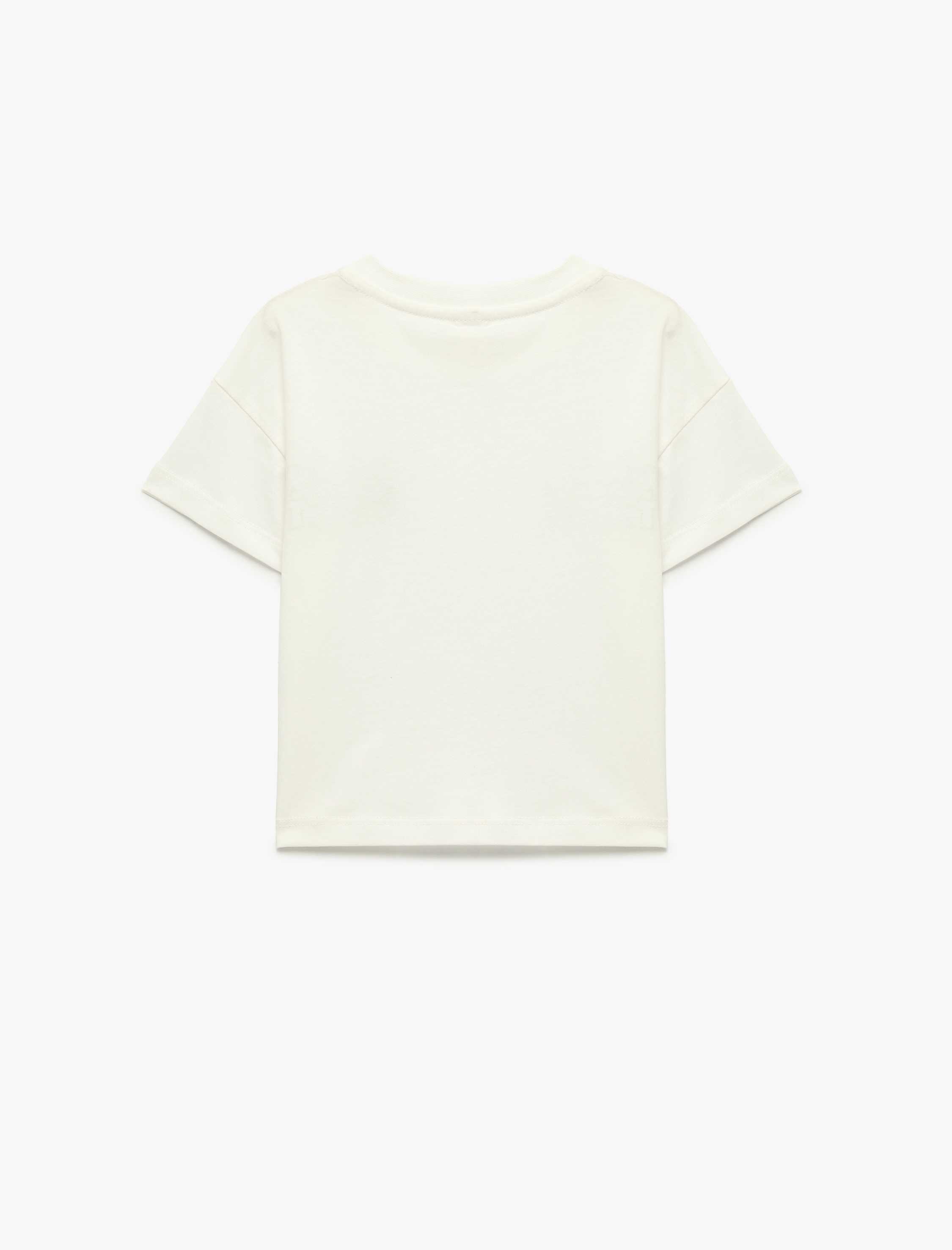  Erkek Bebek Baskılı Kısa Kollu Bisiklet Yaka Pamuklu Oversize Tişört