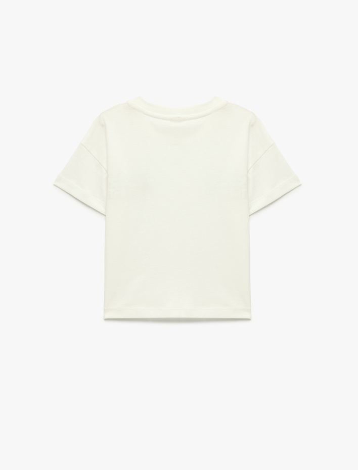 Erkek Bebek Baskılı Kısa Kollu Bisiklet Yaka Pamuklu Oversize Tişört