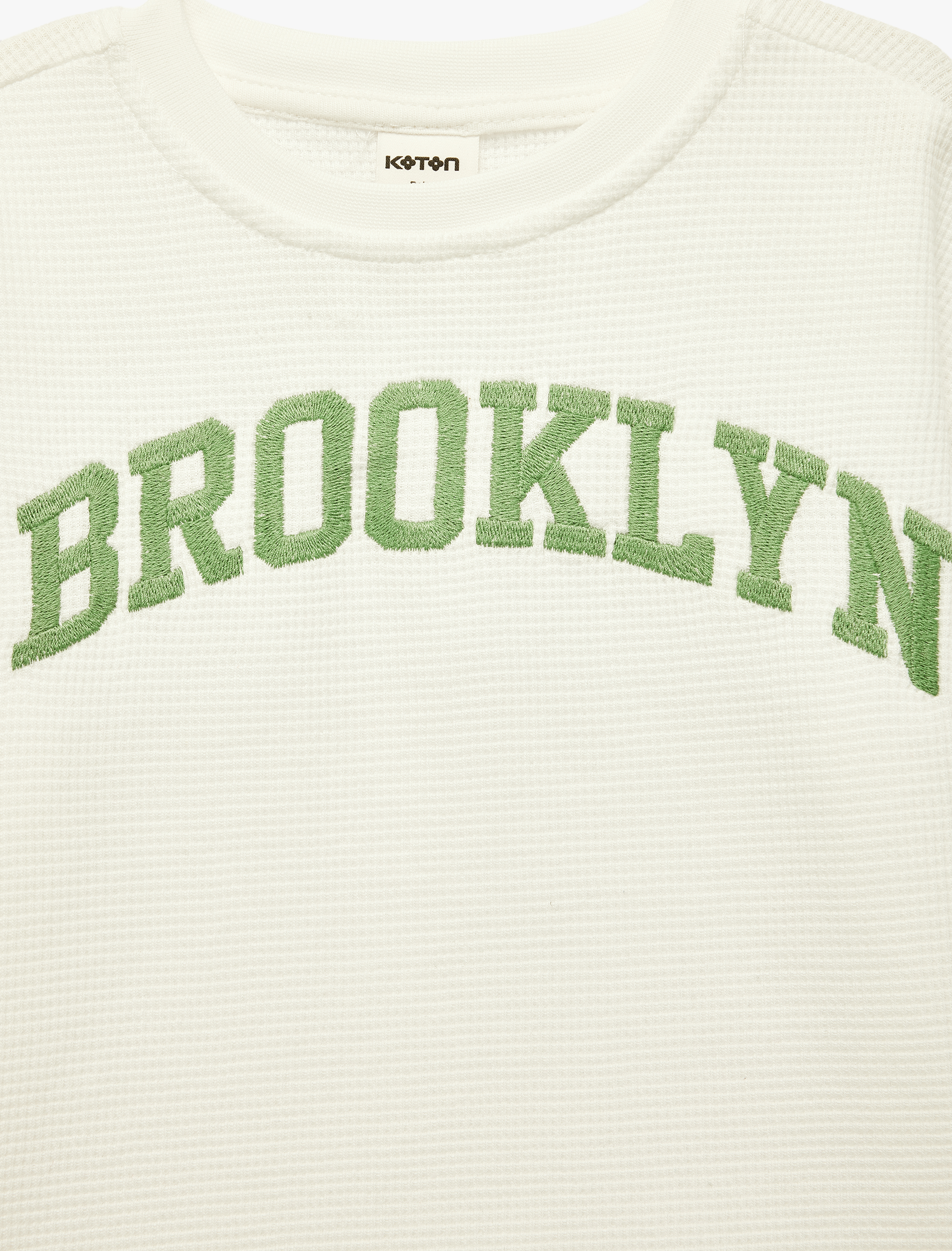  Erkek Bebek Pamuklu Kısa Kollu Bisiklet Yaka Nakışlı Oversize Tişört