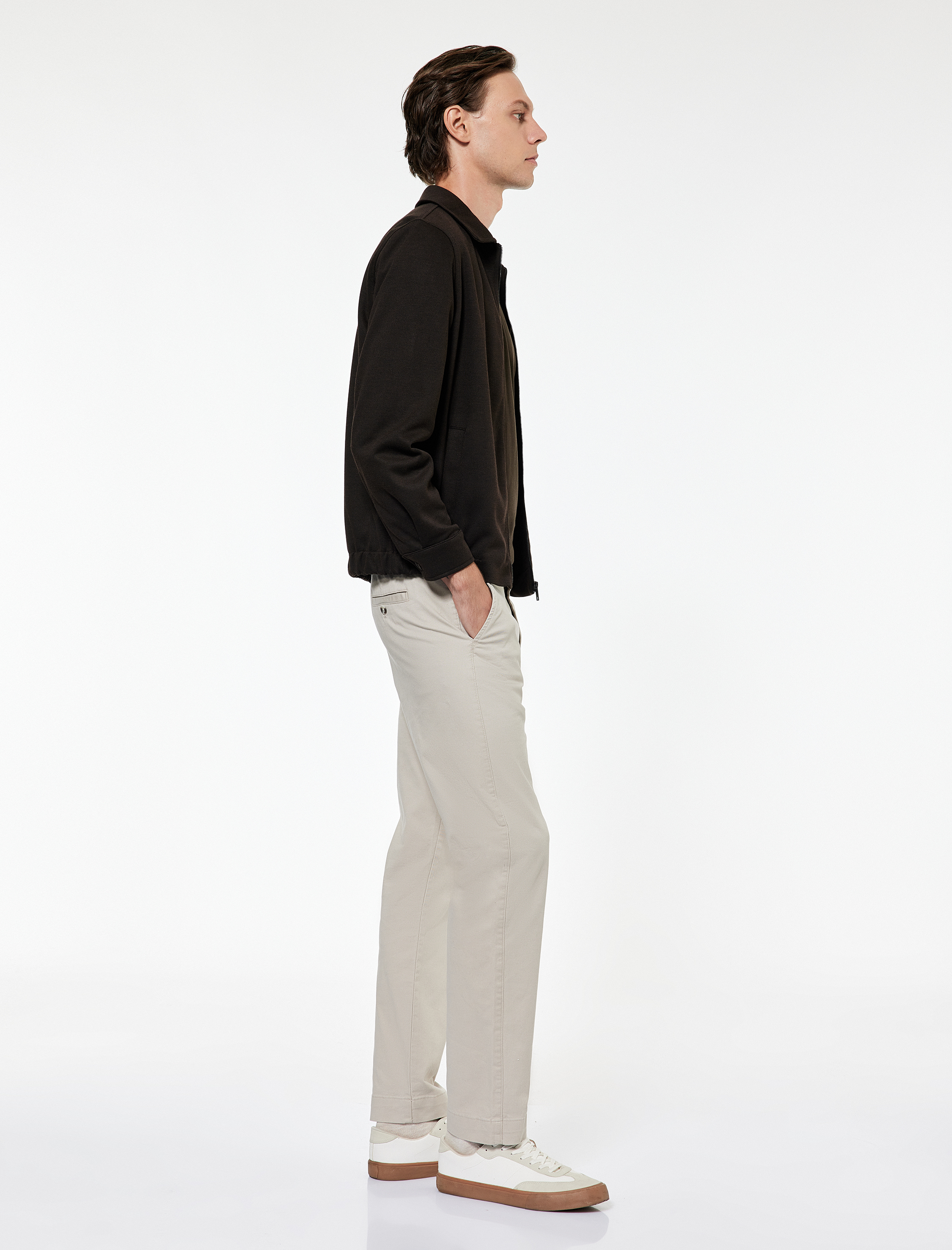   Pamuklu Gabardin Cep Detaylı Chino Pantolon