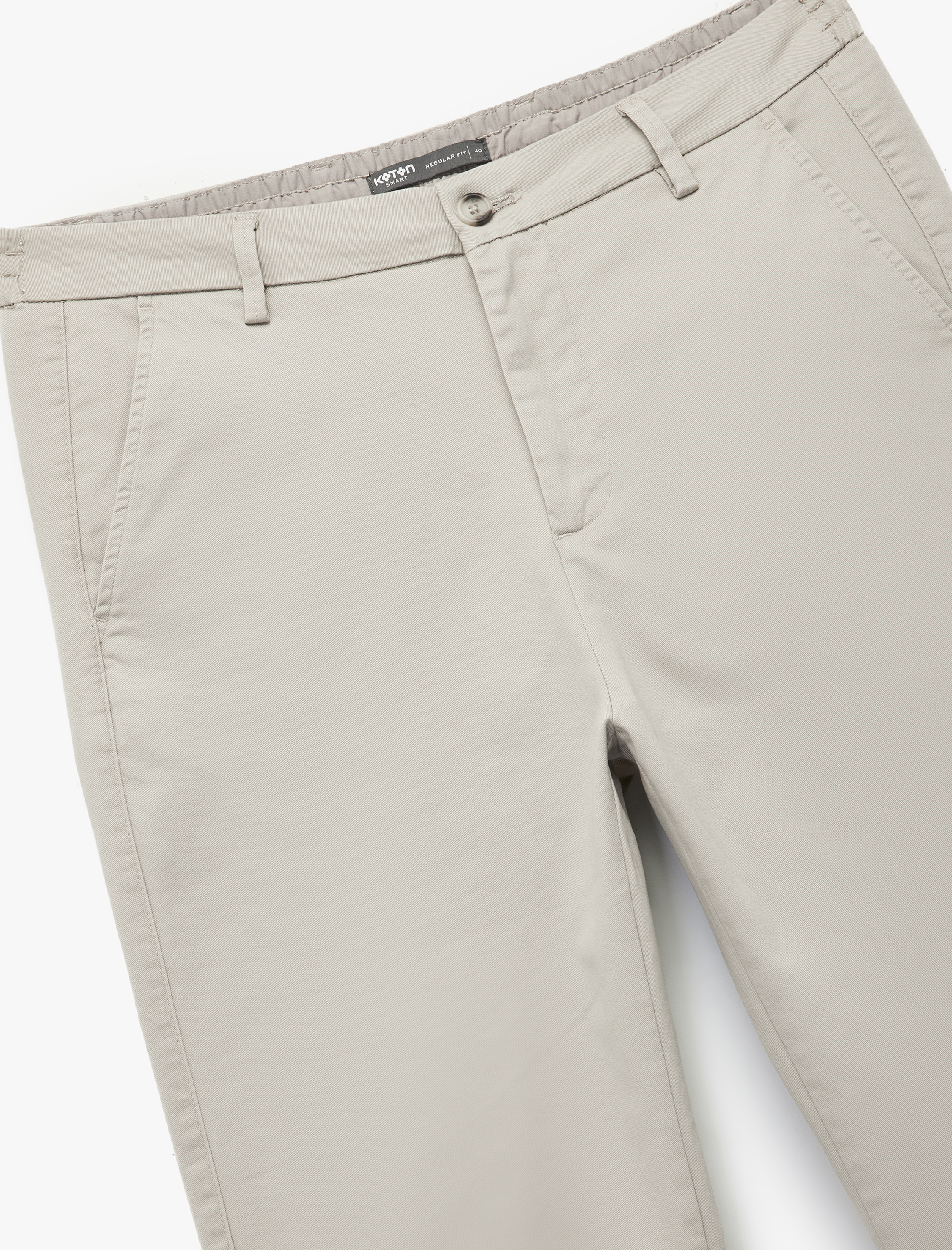   Pamuklu Gabardin Cep Detaylı Chino Pantolon