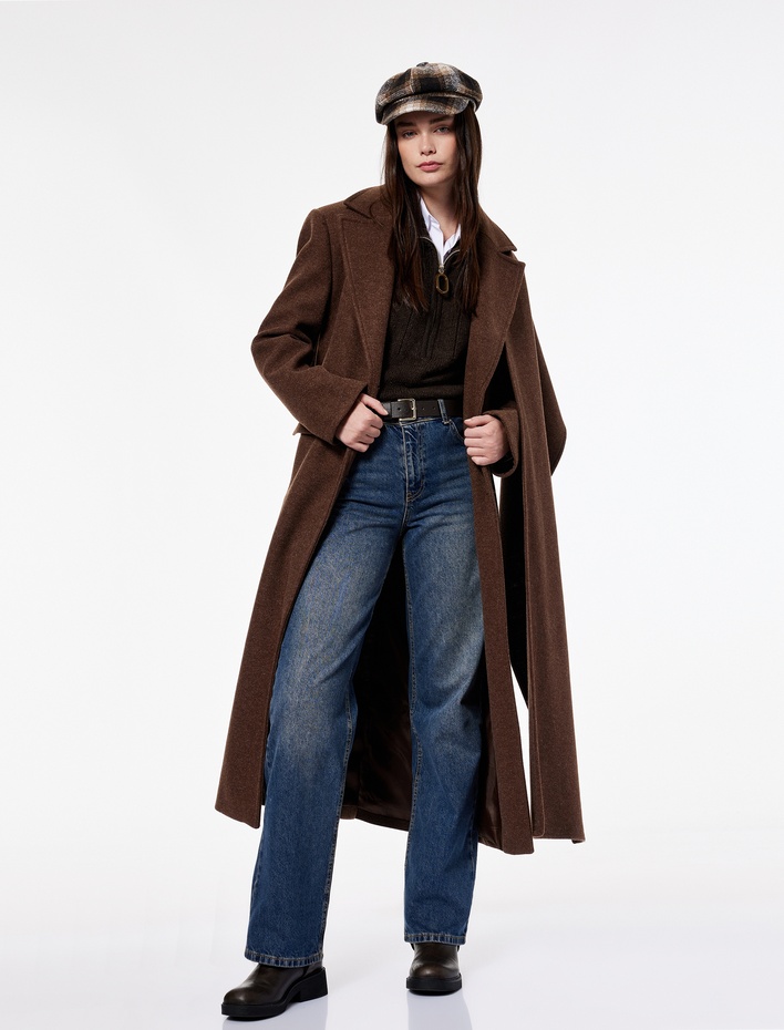  Pamuklu Düz Kesim Düz Paça Jean Pantolon - Straight Jeans