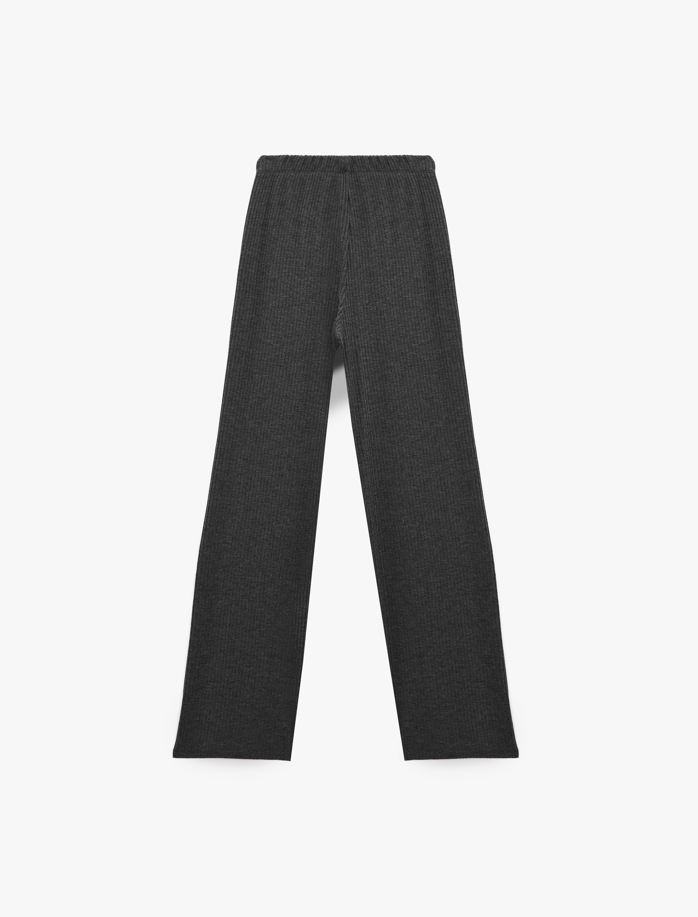   Viskon Karışımlı Yüksek Bel İspanyol Paça Tayt Pantolon