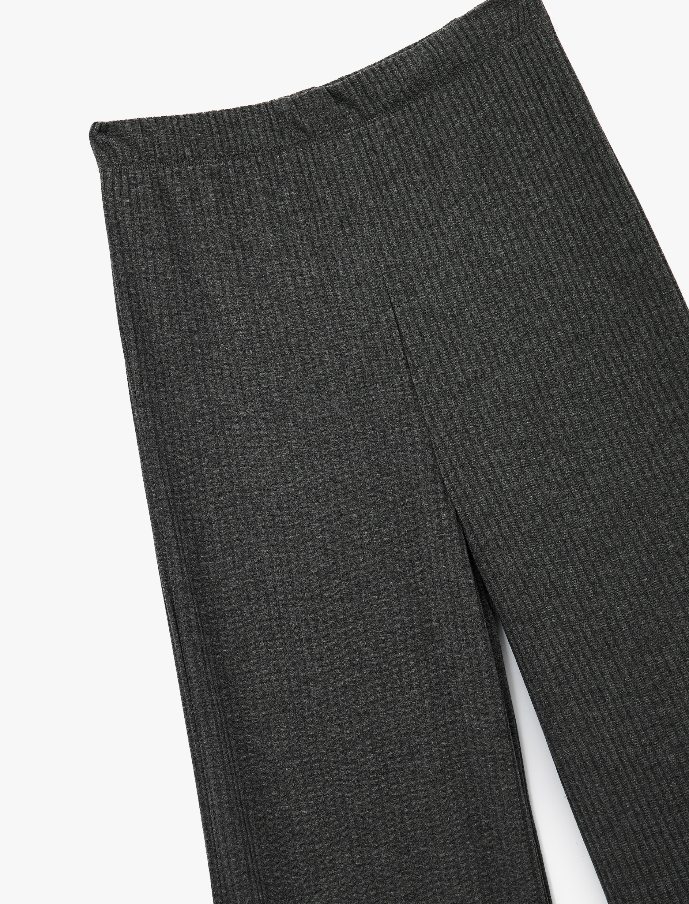   Viskon Karışımlı Yüksek Bel İspanyol Paça Tayt Pantolon