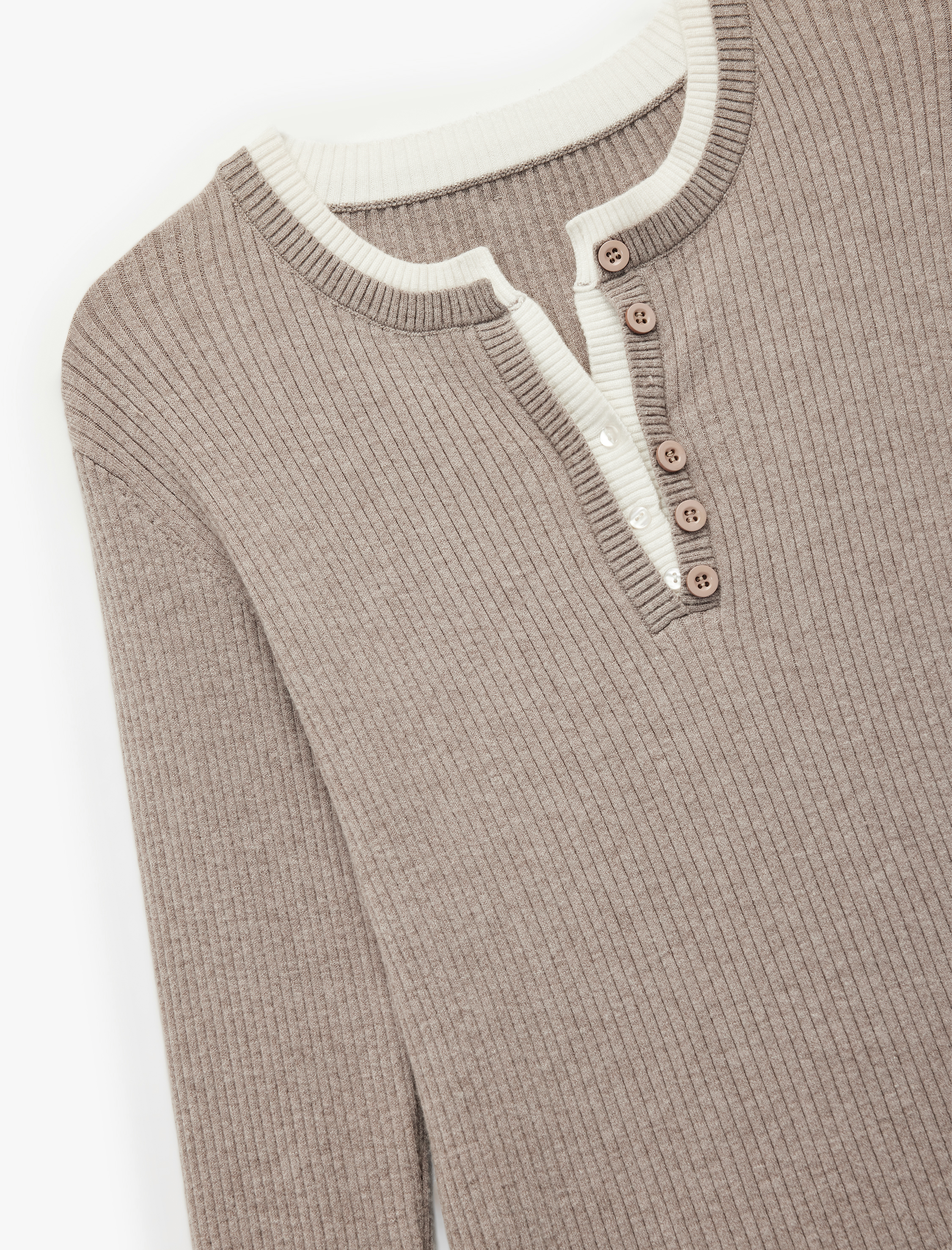   Koton X Sima Tarkan - Düğmeli Uzun Kollu Bisiklet Yaka Triko Kazak