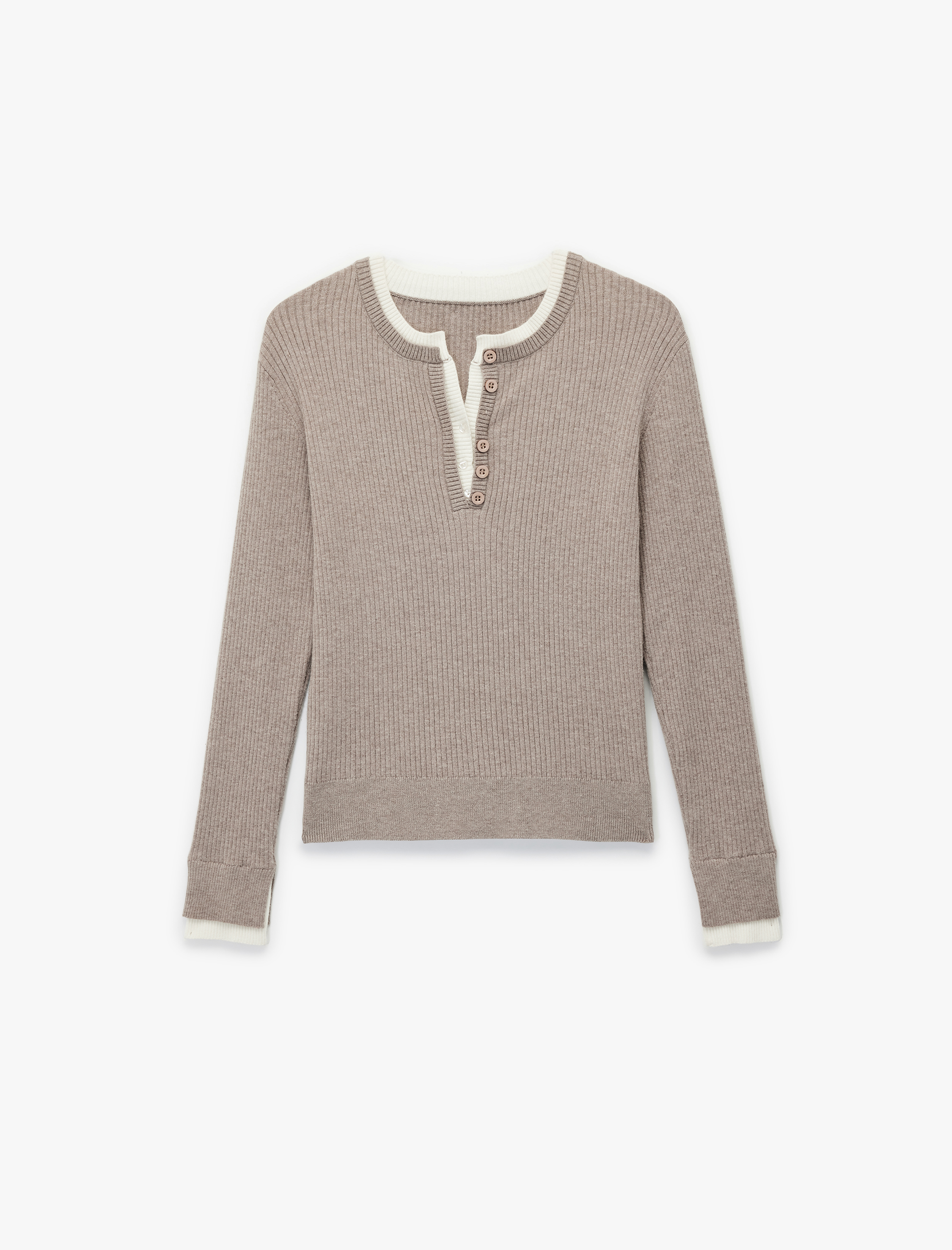   Koton X Sima Tarkan - Düğmeli Uzun Kollu Bisiklet Yaka Triko Kazak