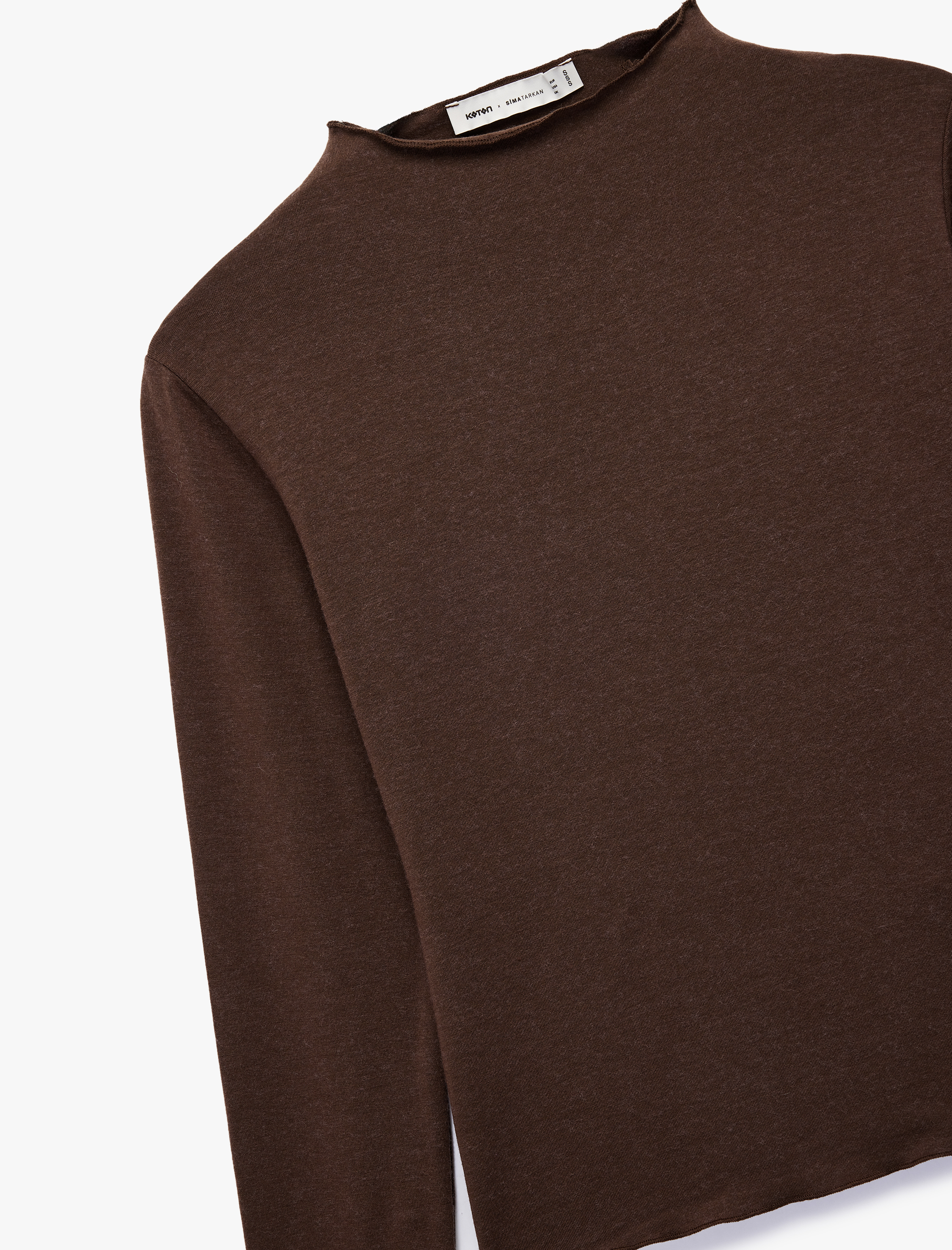   Koton X Sima Tarkan - Koyun Yünü Karışımlı Uzun Kollu Hafif Dik Yaka Bluz