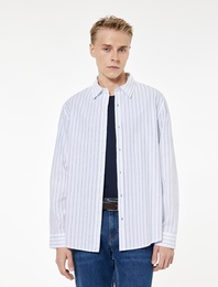 Regular Fit Uzun Kollu Düğmeli Klasik Yaka Pamuklu Gömlek