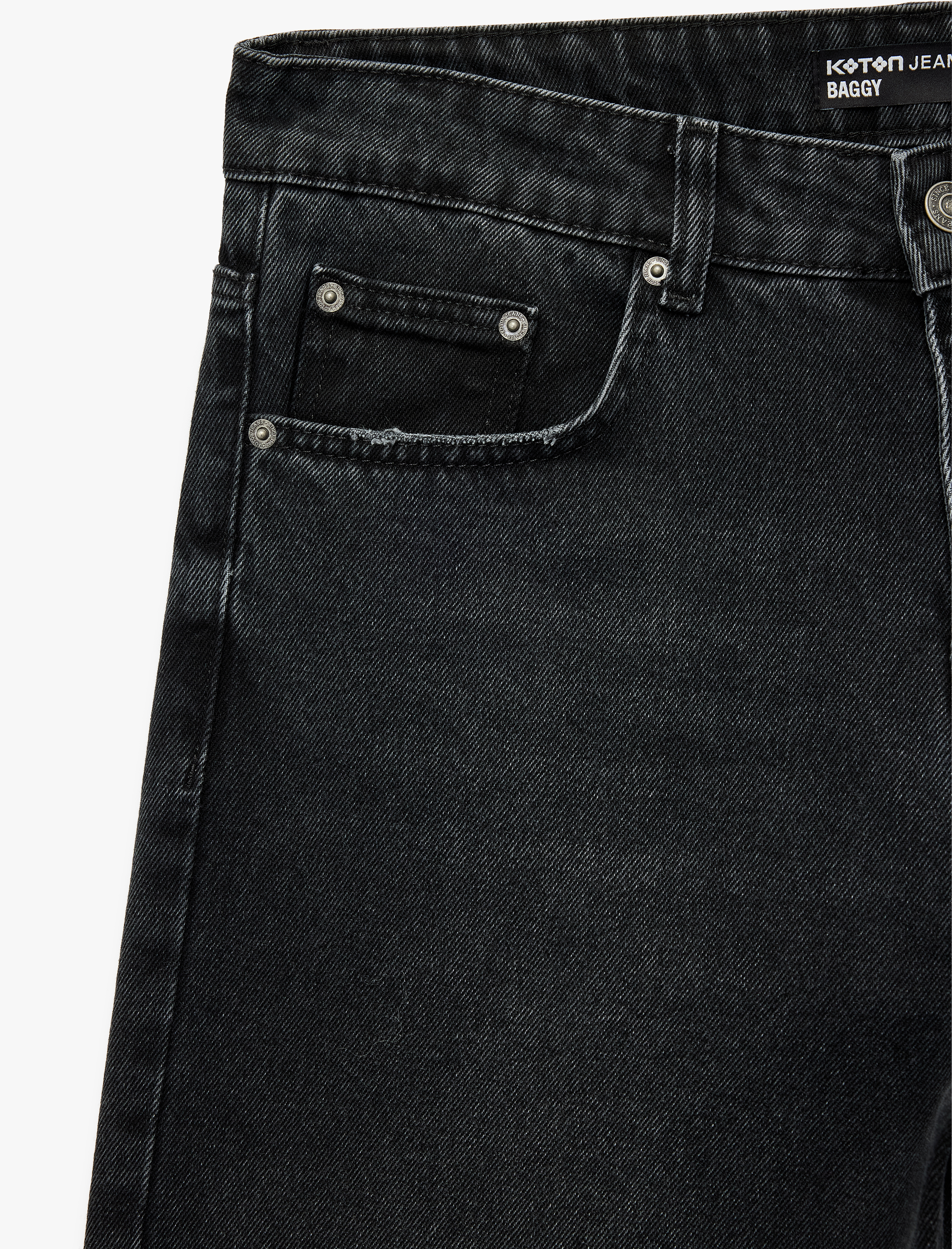   Pamuklu Cepli Bol Kalıp Baggy Jean Pantolon