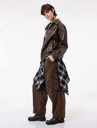 Pamuklu Rahat Kalıp Stoperli Beli Bağcıklı Kargo Cepli Balon Pantolon