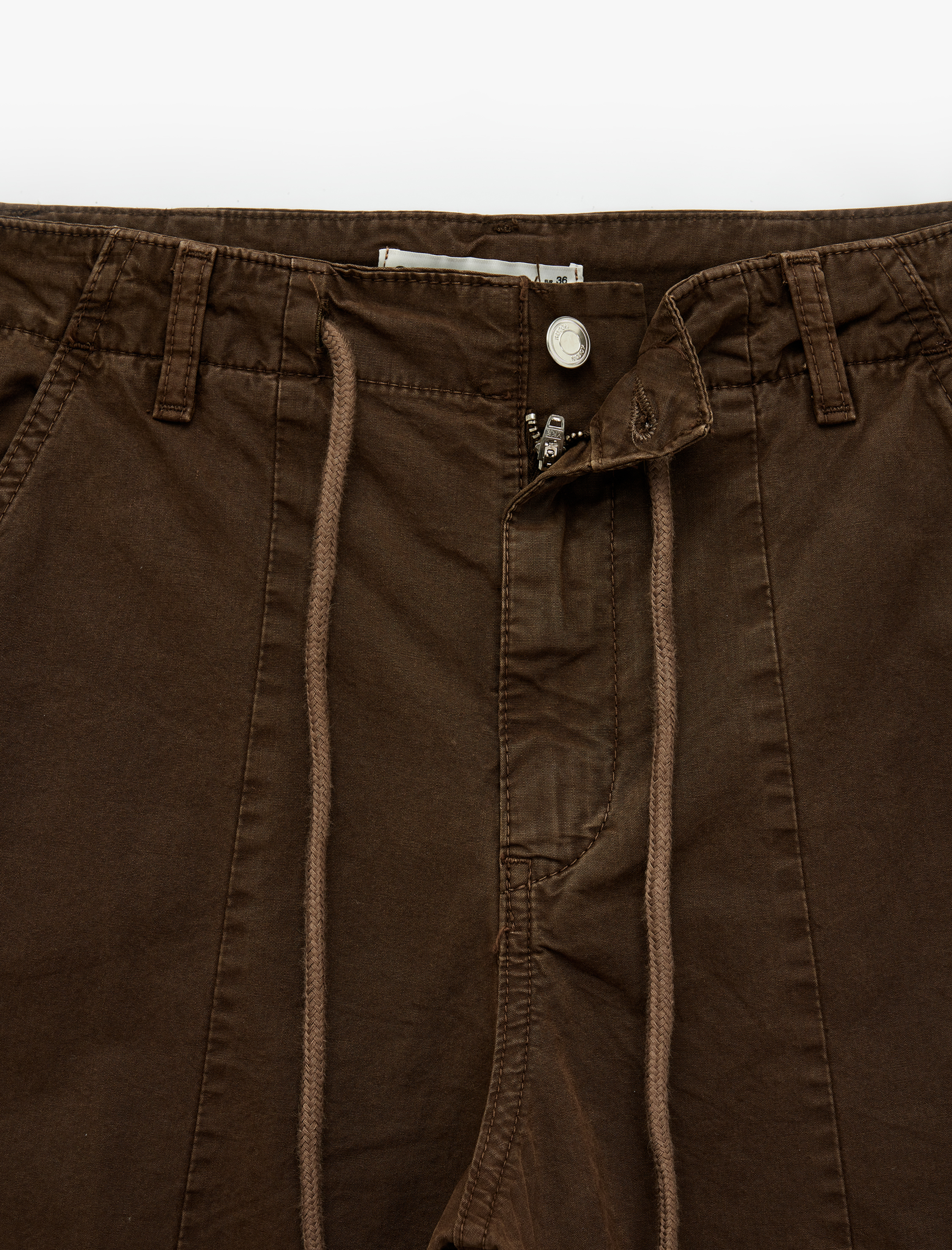   Pamuklu Rahat Kalıp Stoperli Beli Bağcıklı Kargo Cepli Balon Pantolon