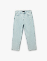 Normal Bel Bol Kalıp Pamuklu Baggy Jean Pantolon