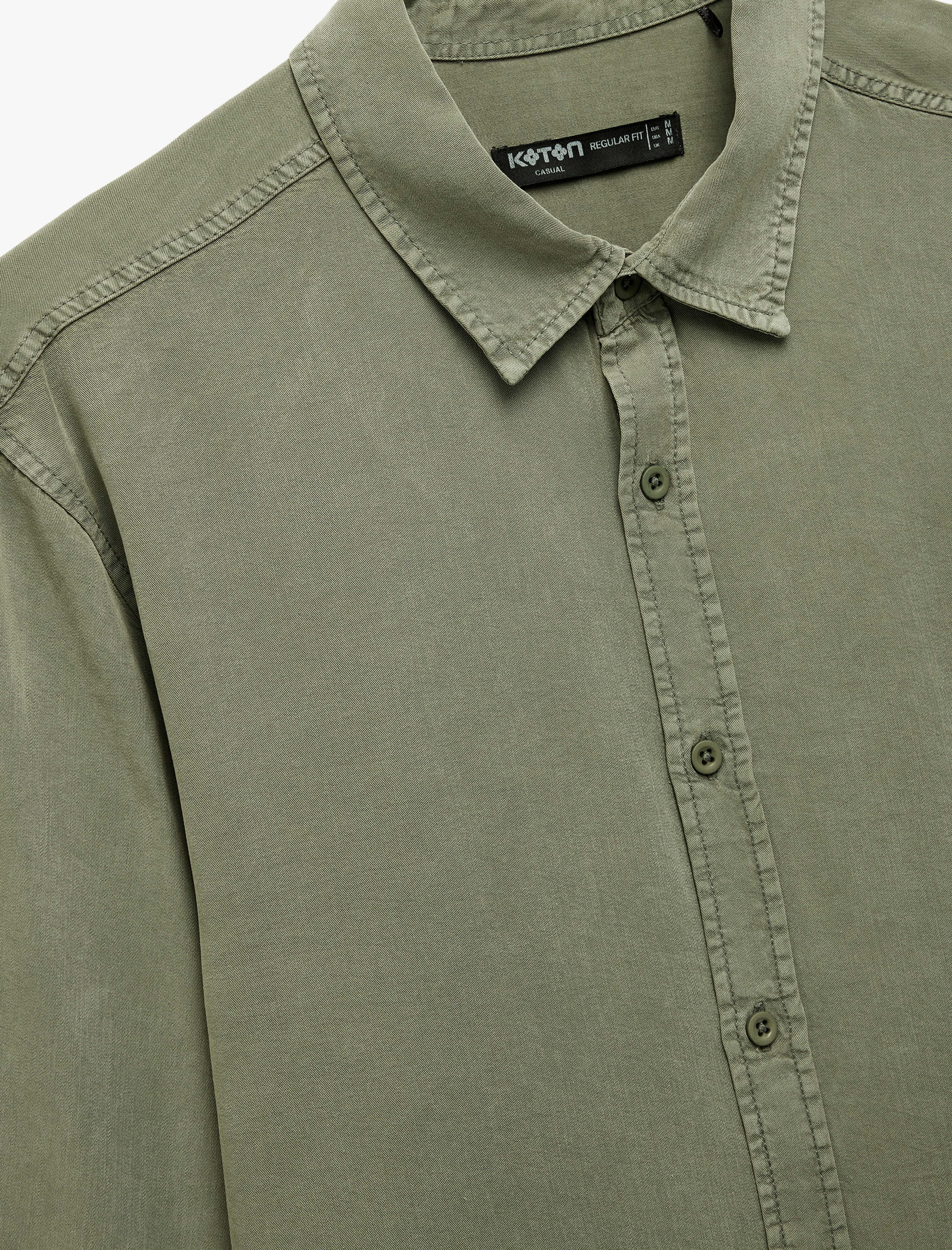   Regular Fit Uzun Kollu Düğmeli Klasik Yaka Gömlek