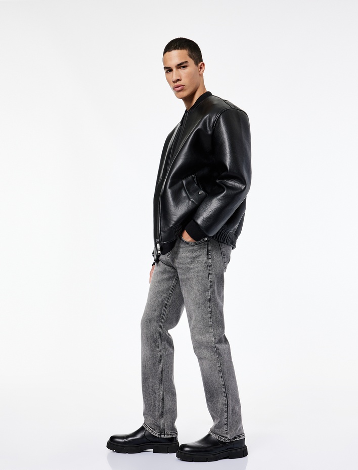  Normal Bel Pamuklu Straight Fit Jean Pantolon - Mark Jean