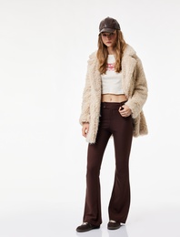 Slim Fit Çift Düğmeli İspanyol Paça Pantolon