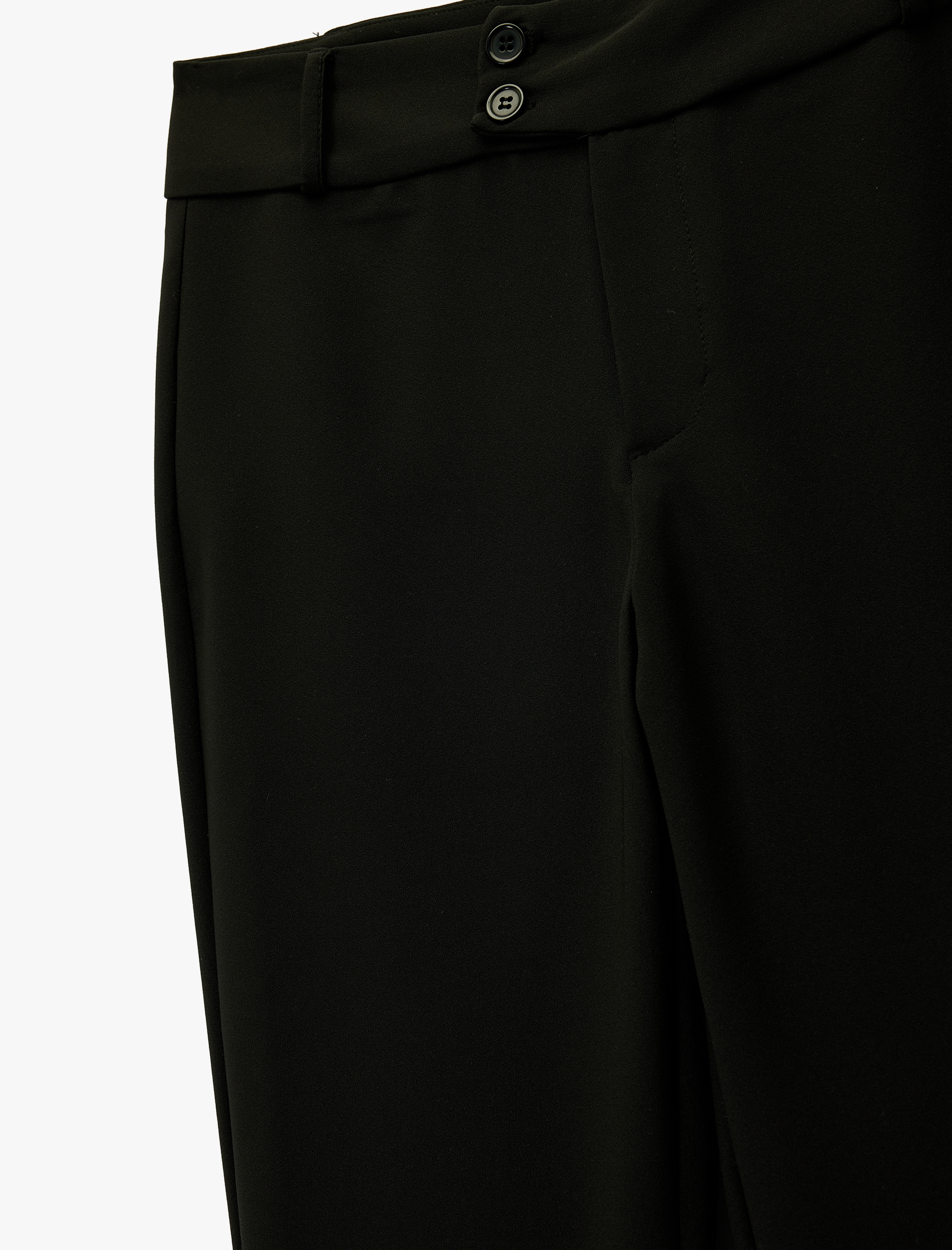   Slim Fit Çift Düğmeli İspanyol Paça Pantolon