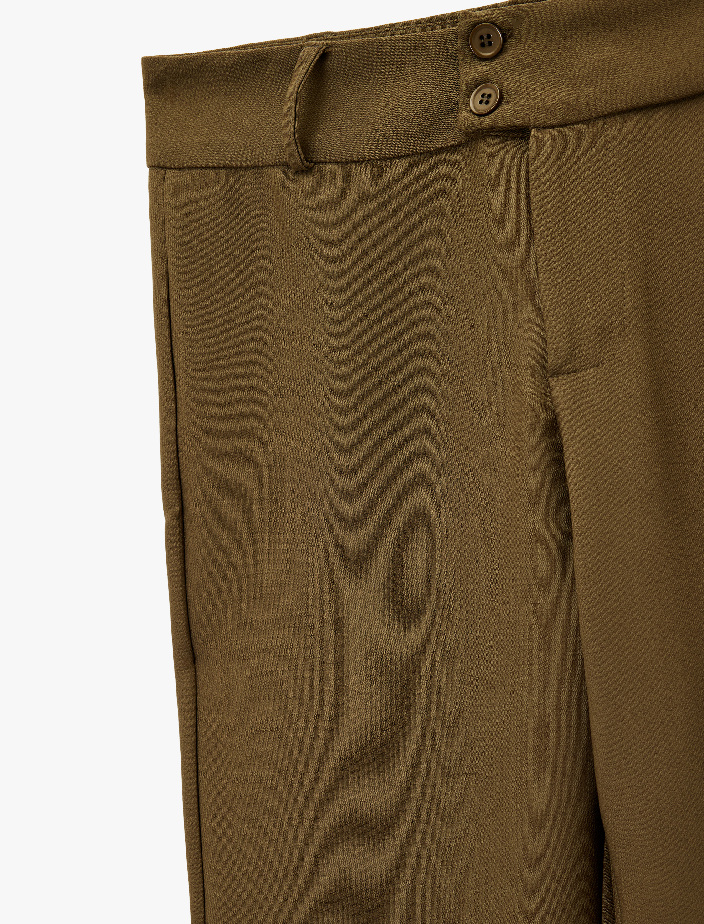   Slim Fit Çift Düğmeli İspanyol Paça Pantolon