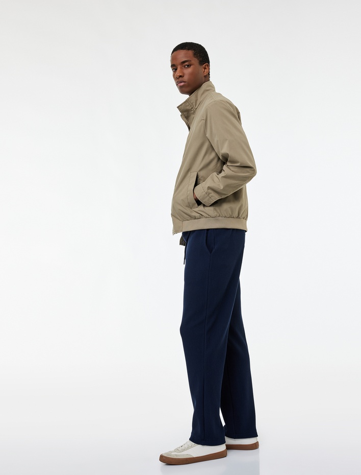  Pamuklu Cepli Regular Fit Beli Bağcıklı Eşofman Altı