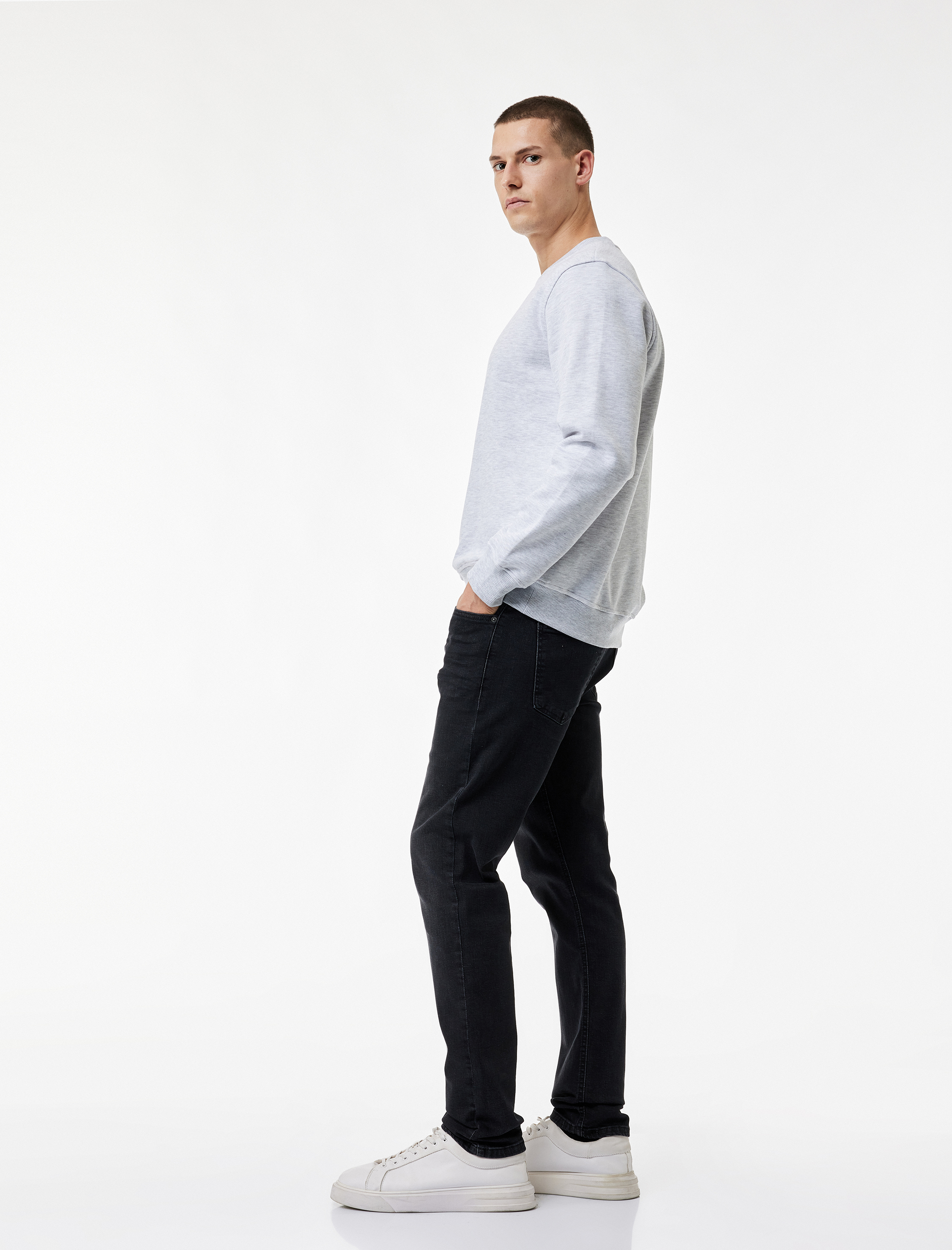   Pamuklu Cepli Normal Bel Slim Fit Jean Pantolon - Brad Jean