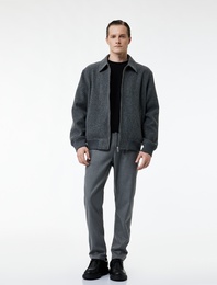 Slim Fit Cepli Viskon Karışımlı Kumaş Pantolon