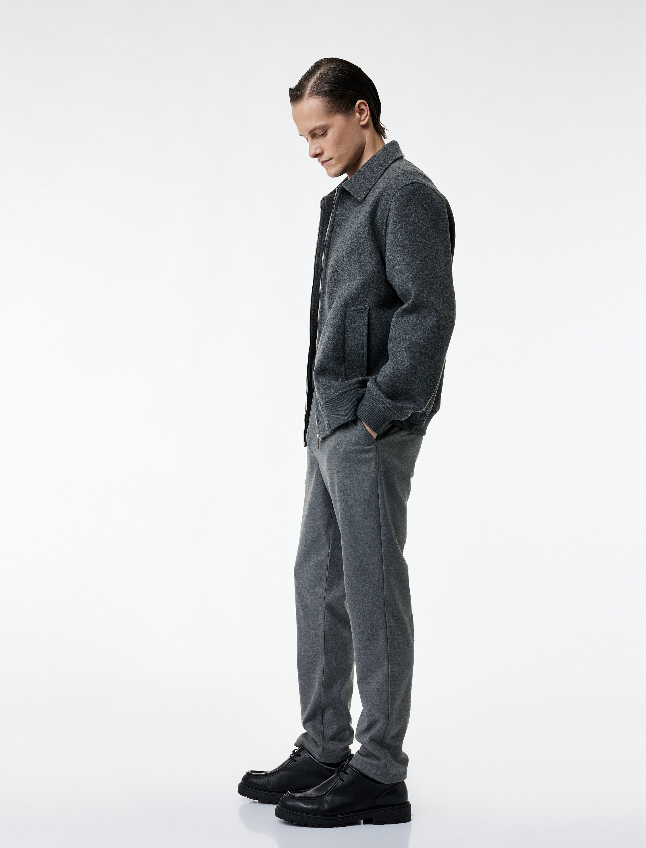   Slim Fit Cepli Viskon Karışımlı Kumaş Pantolon