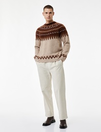 Pamuklu Cepli Bol Kalıp Beli Bağcıklı Kışlık Fitilli Kadife Pantolon