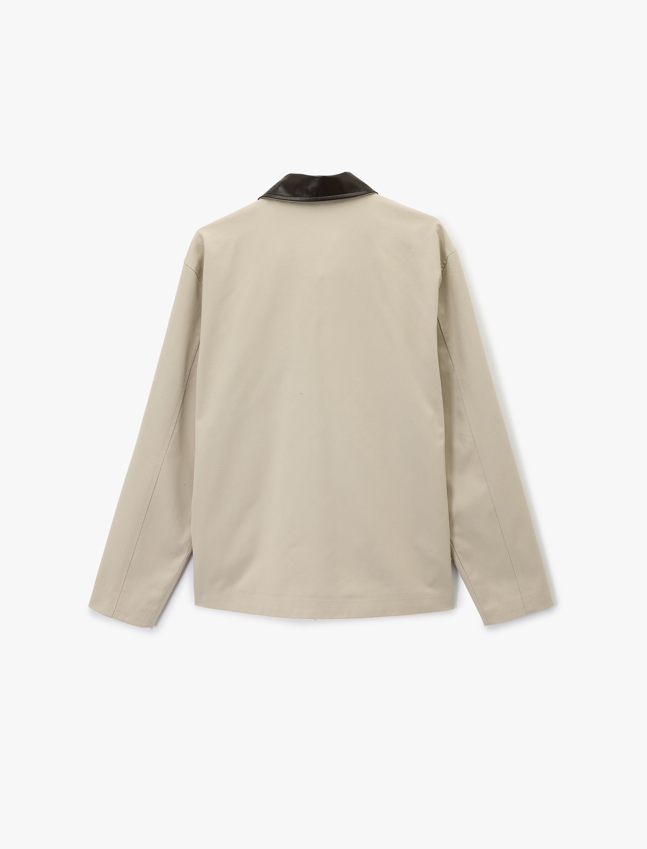   Regular Fit Cepli Renk Kontrastlı Gömlek Yaka Gabardin Ceket