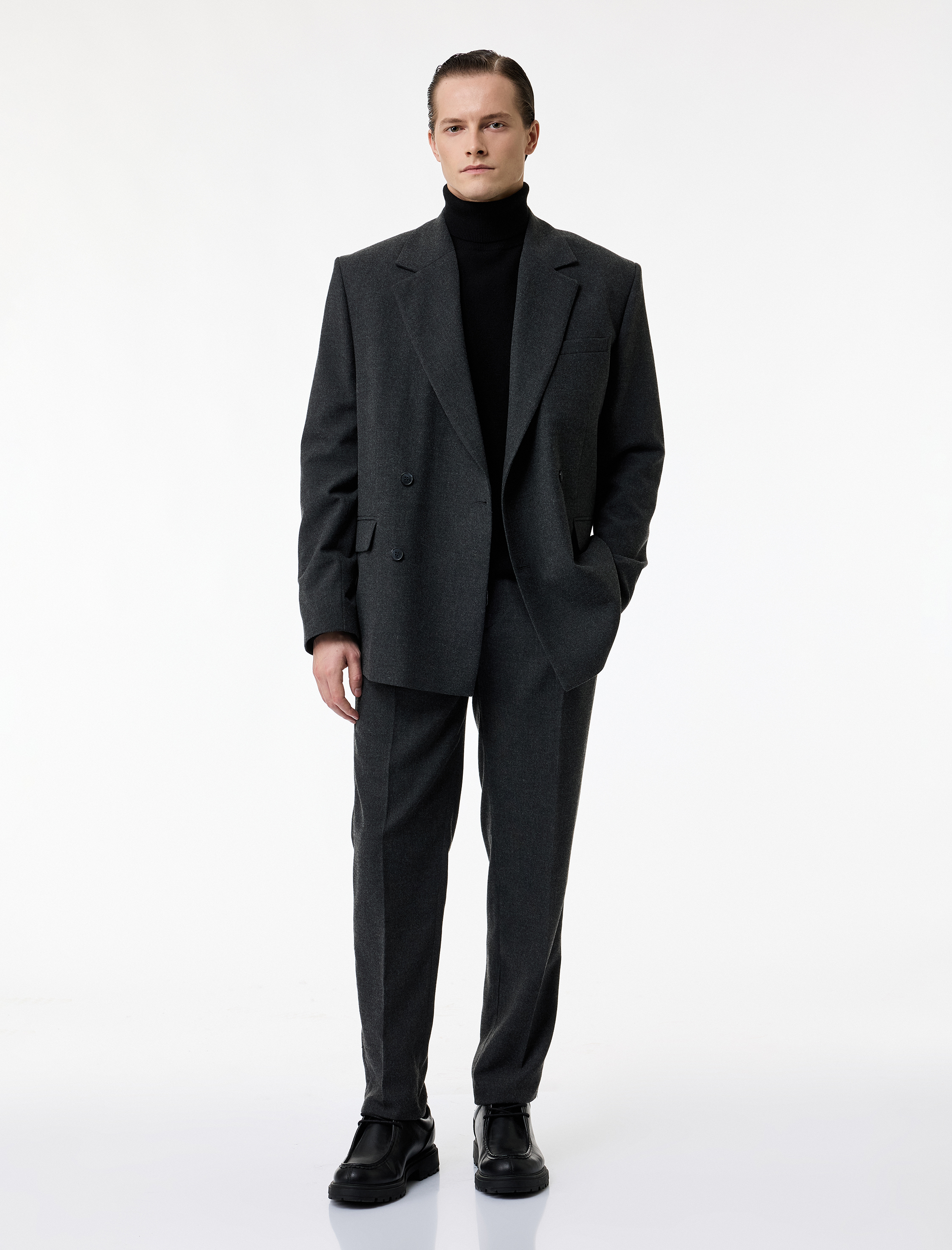 Viskon Karışımlı Cepli Slim Fit Kumaş Pantolon