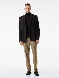 Slim Fit Cepli Viskon Karışımlı Kumaş Pantolon
