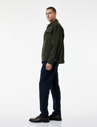 Slim Fit Cepli Viskon Karışımlı Kumaş Pantolon