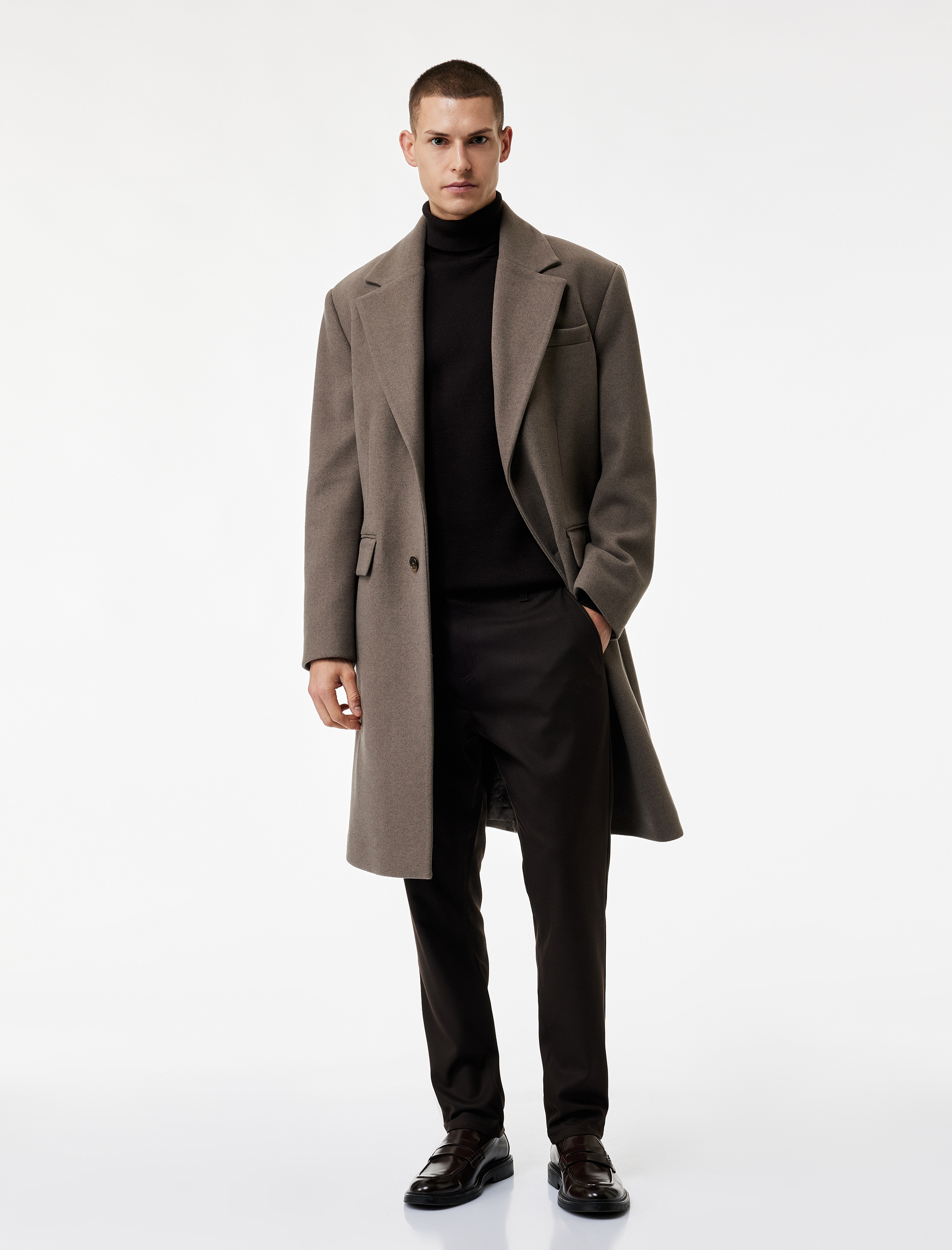   Slim Fit Cepli Viskon Karışımlı Kumaş Pantolon