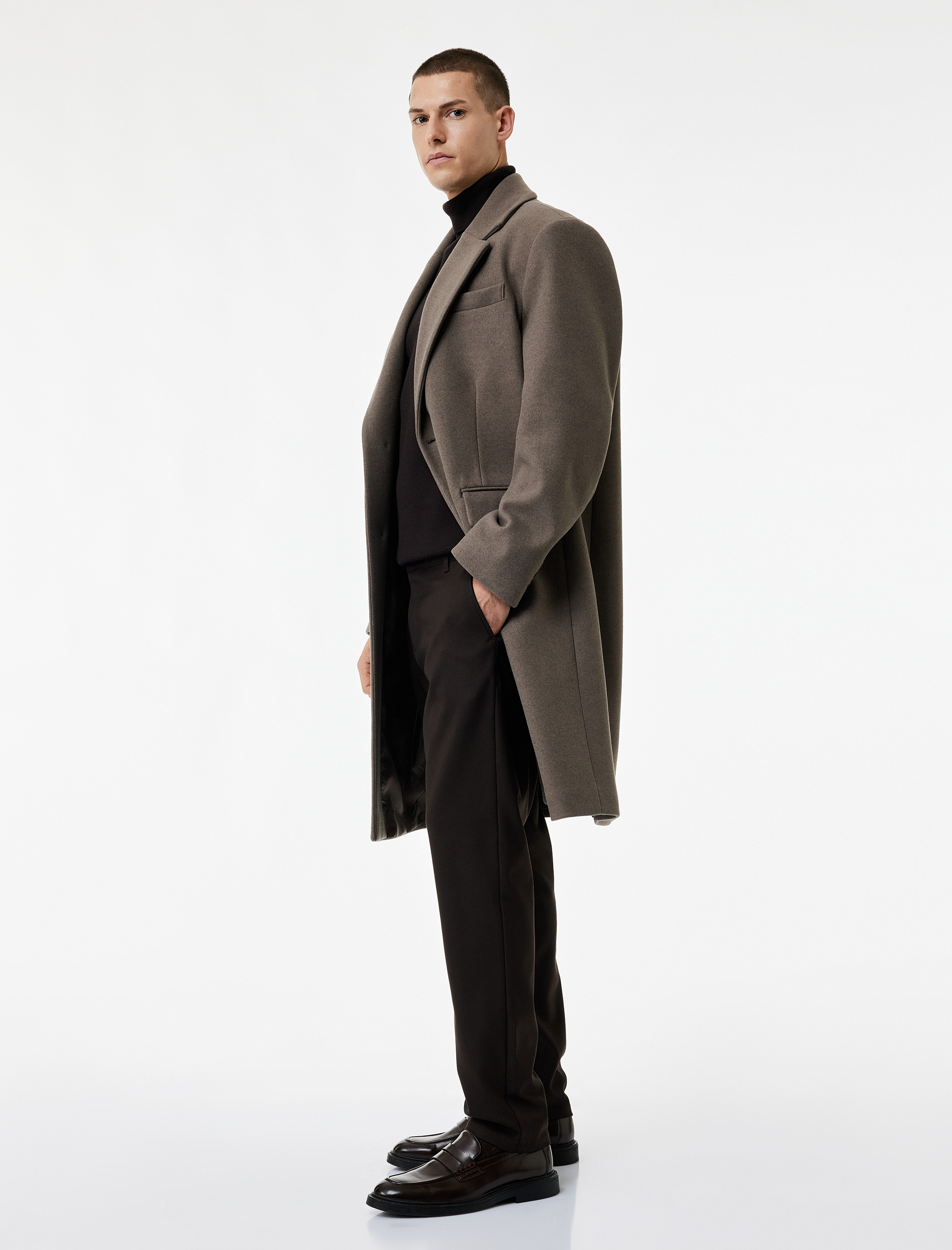   Slim Fit Cepli Viskon Karışımlı Kumaş Pantolon