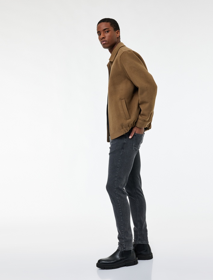  Cepli Normal Bel Pamuklu Skinny Fit Jean Pantolon - Michael Jean