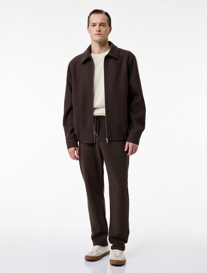  Cep Detaylı Katlamalı Paça Rahat Kesim Beli Bağcıklı Pantolon