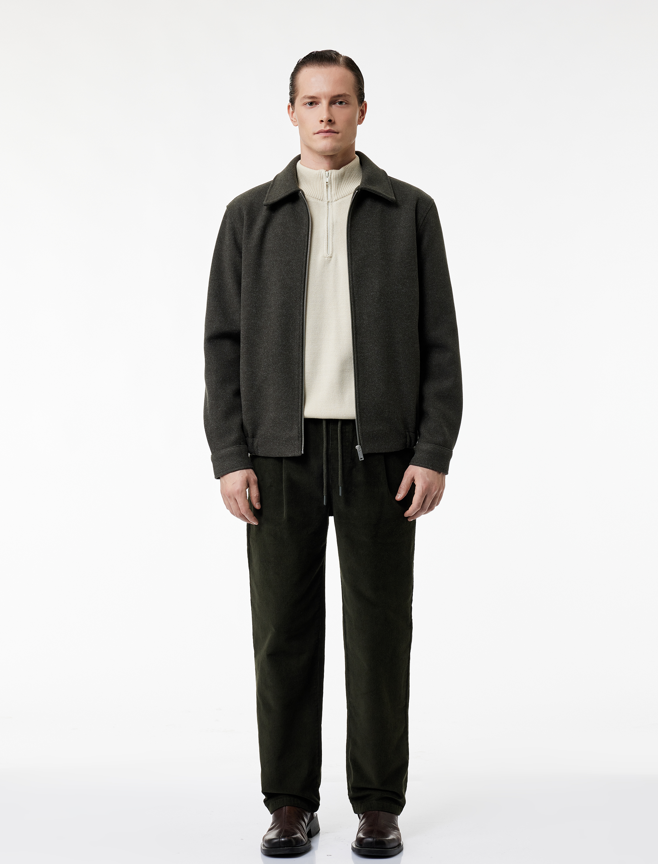   Pamuklu Cepli Bol Kalıp Beli Bağcıklı Kışlık Fitilli Kadife Pantolon