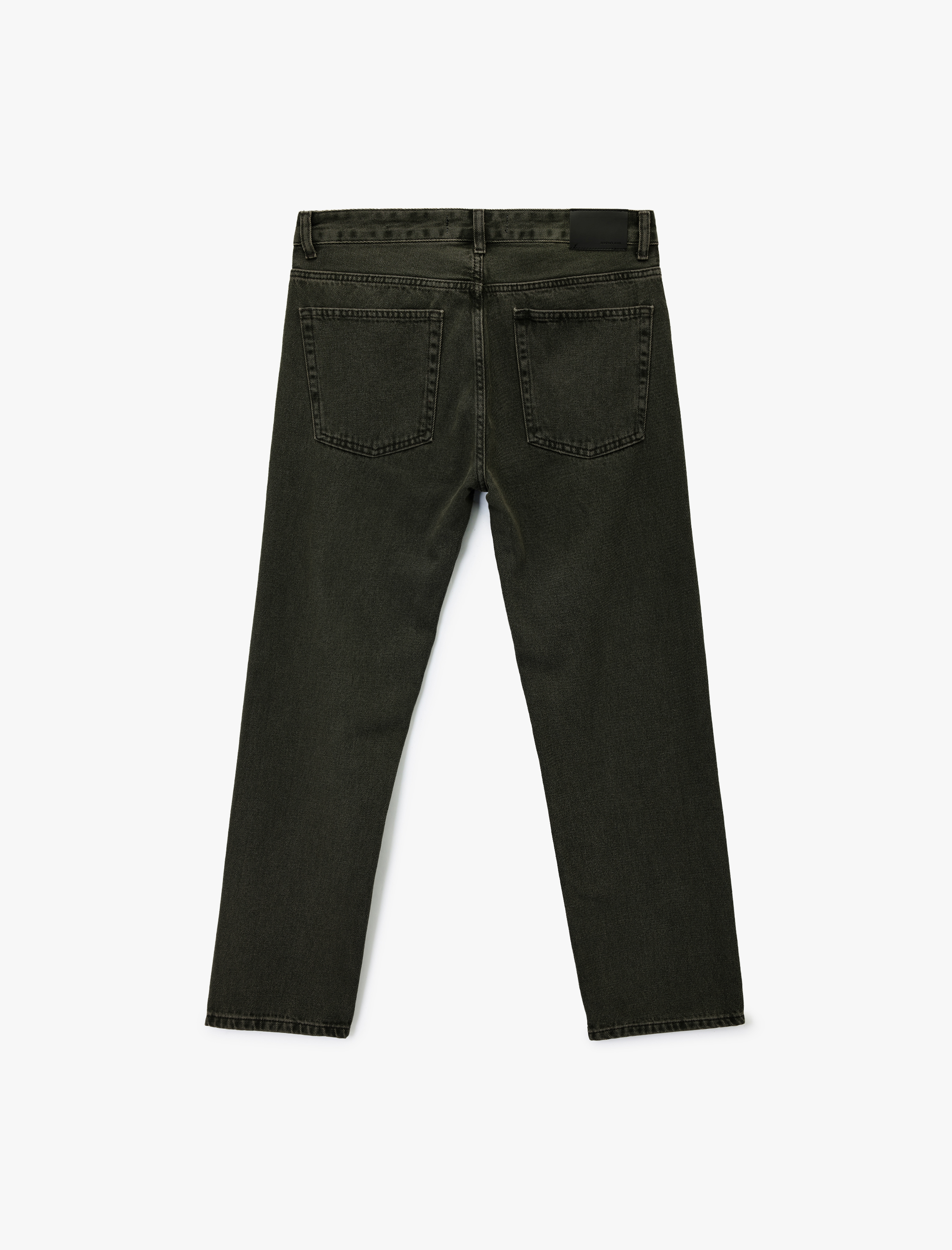   Normal Bel Pamuklu Vintage Straight Fit Jean Pantolon