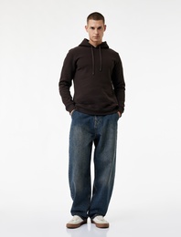 Regular Fit Normal Bel Pamuklu Skater Jean Pantolon