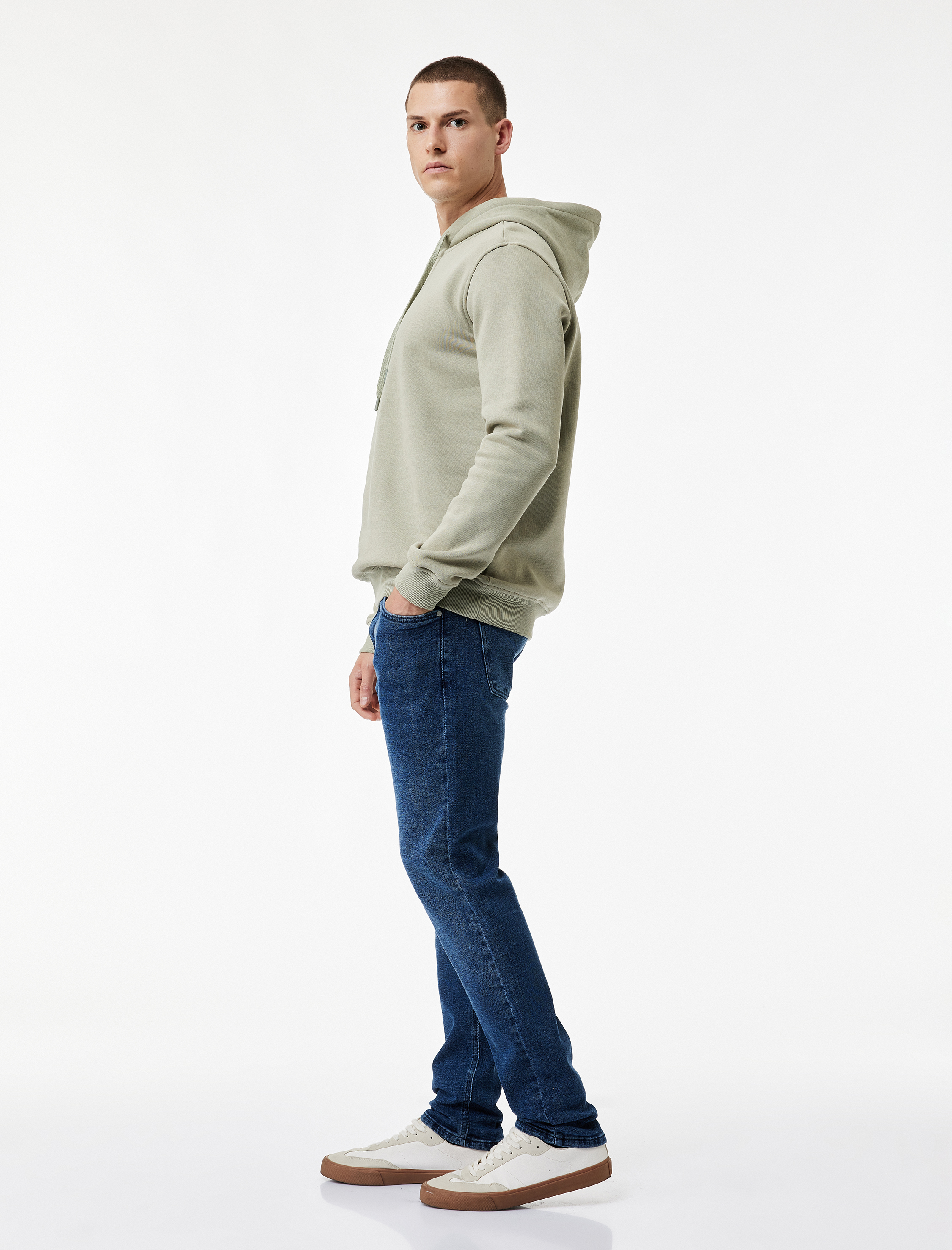   Pamuklu Normal Bel Slim Fit Jean Pantolon - Brad Jean