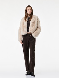 Pamuklu Dar Kalıp Düğmeli Cepli İspanyol Paça Crop Jean Pantolon -  Kick Flare Jeans