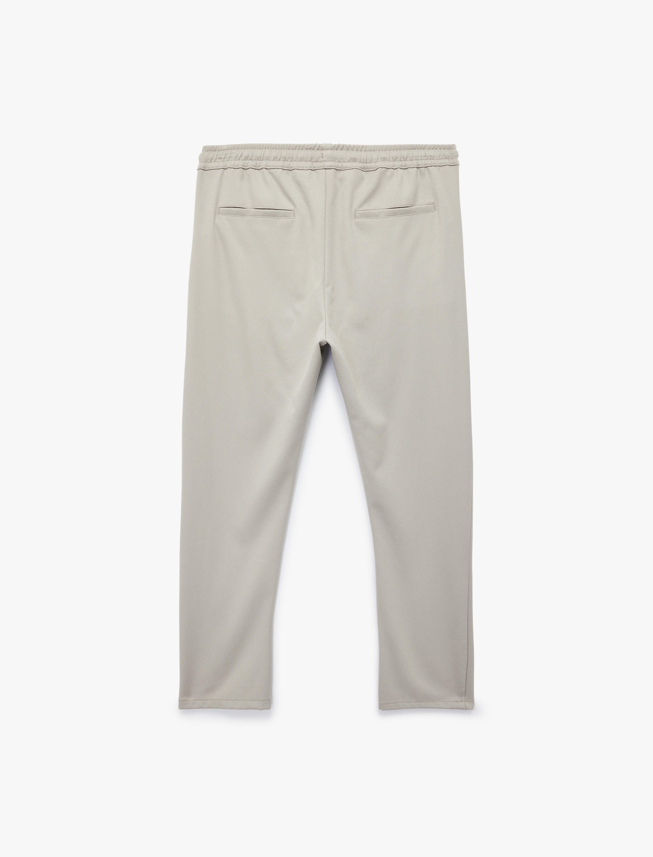 Viskon Karışımlı Cep Detaylı Rahat Kesim Beli Bağcıklı Pantolon - Görsel 4