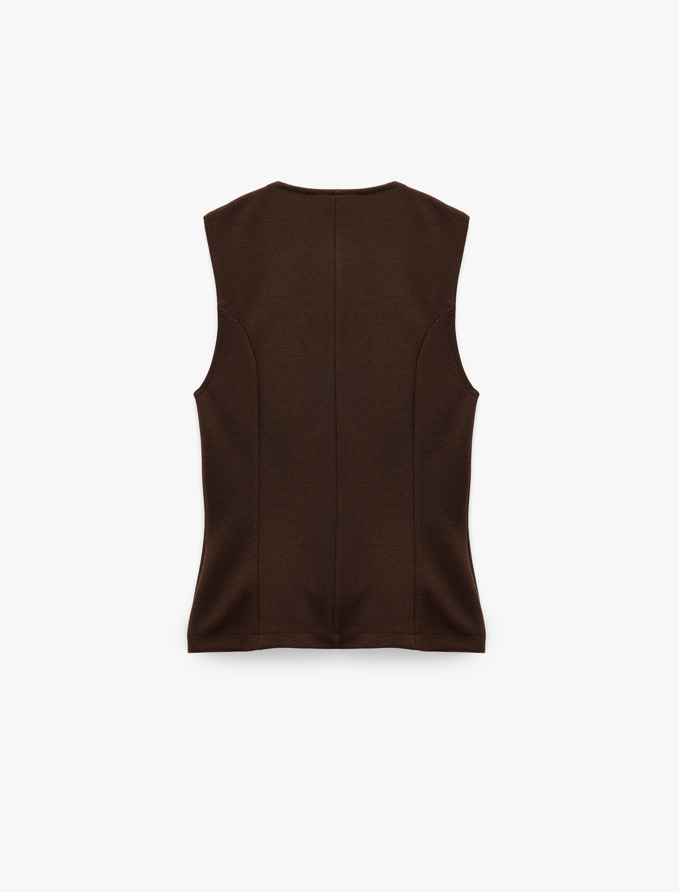   Slim Fit Kolsuz Bisiklet Yaka Düğme Detaylı Yelek