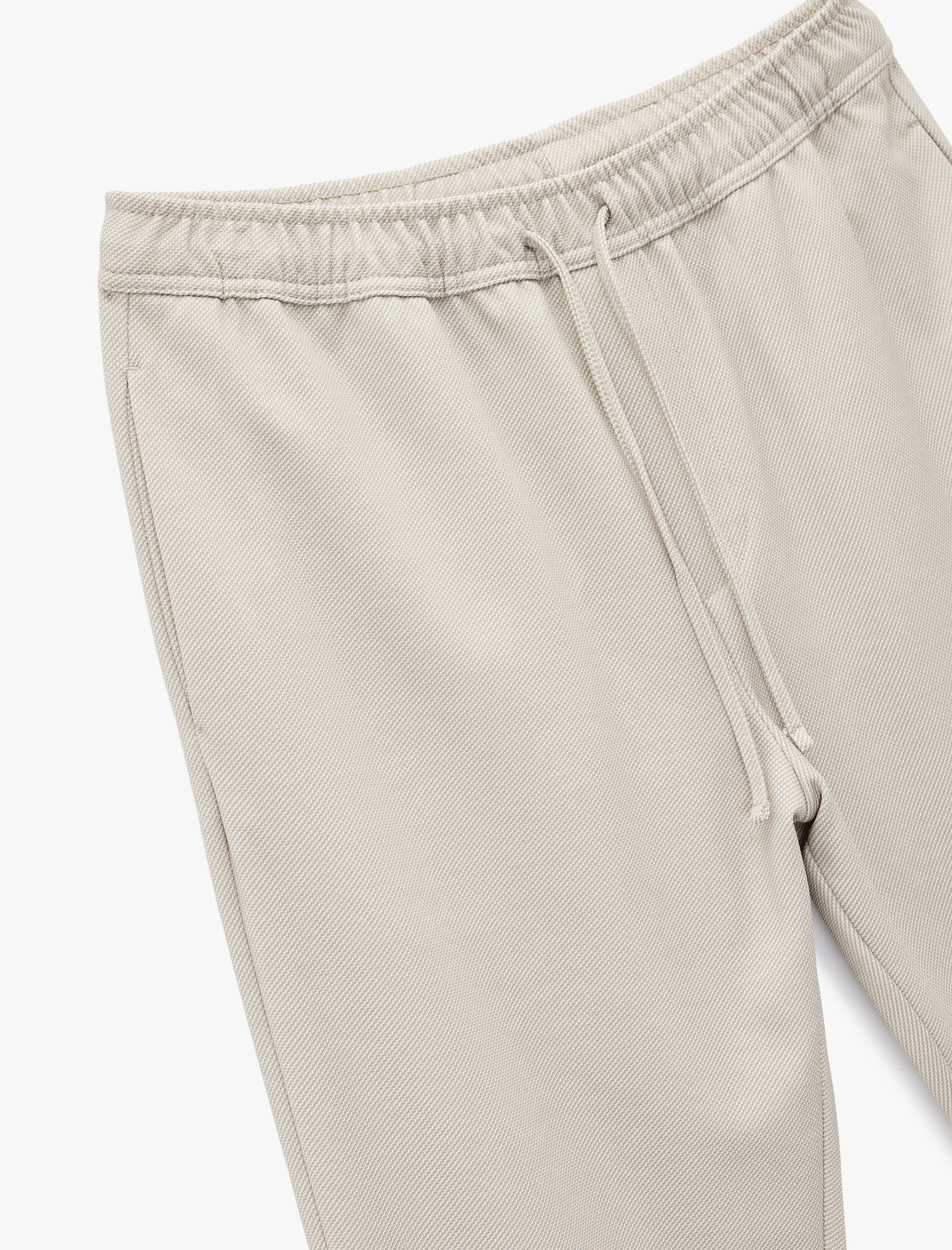 Straight Fit Pike Kumaş Cep Detaylı Rahat Kesim Beli Bağcıklı Pantolon - Görsel 5