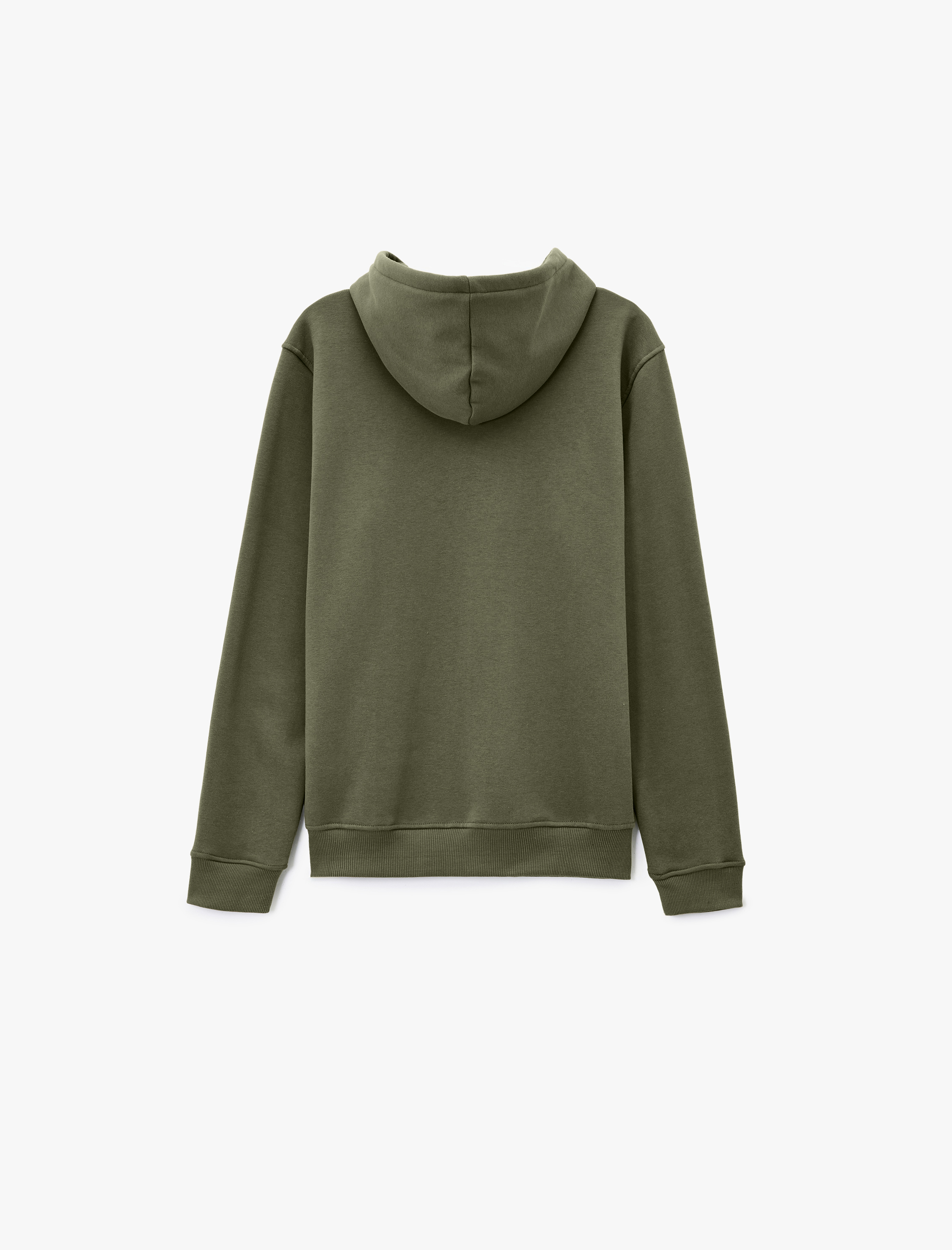   Şardonlu Uzun Kollu Basic Kapşonlu Sweatshirt